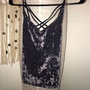 American Eagle strappy velvet tank